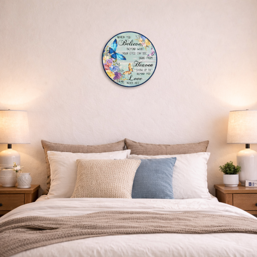 Positive Quotes wall decor closeup detail