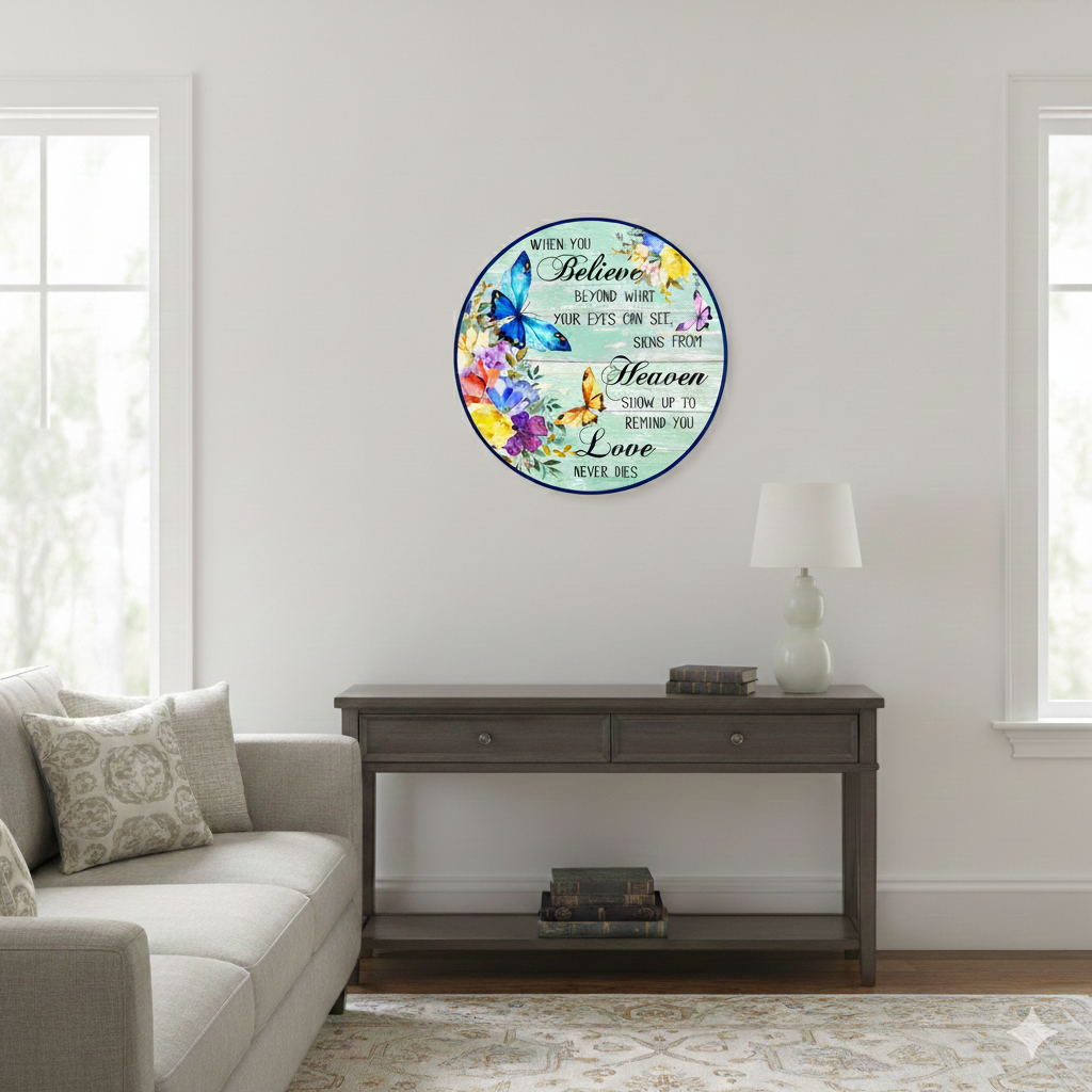 Positive Quotes wall decor displayed in Living room 