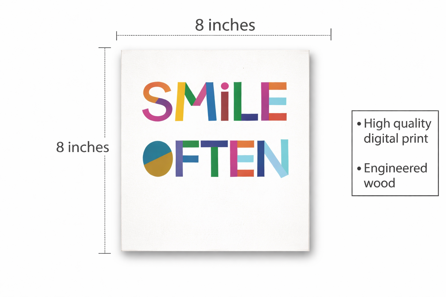 Quotes wall decor size reference