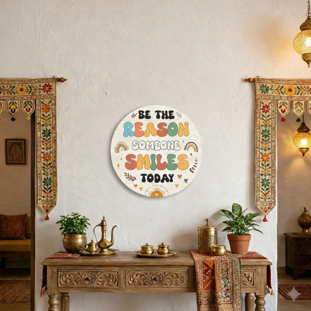 Positive Quotes wall decor closeup detail