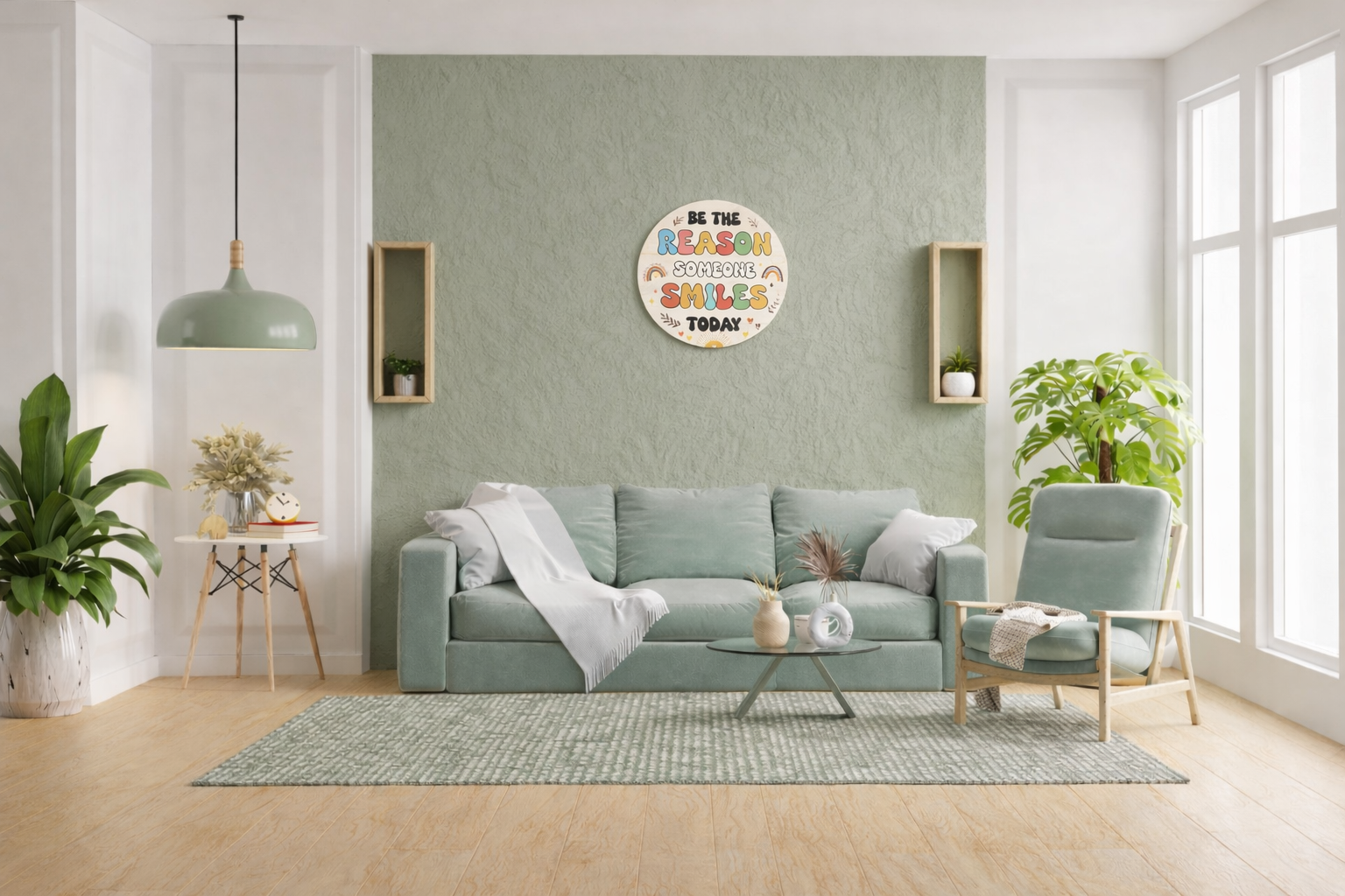 Positive Quotes wall decor displayed in Living room 