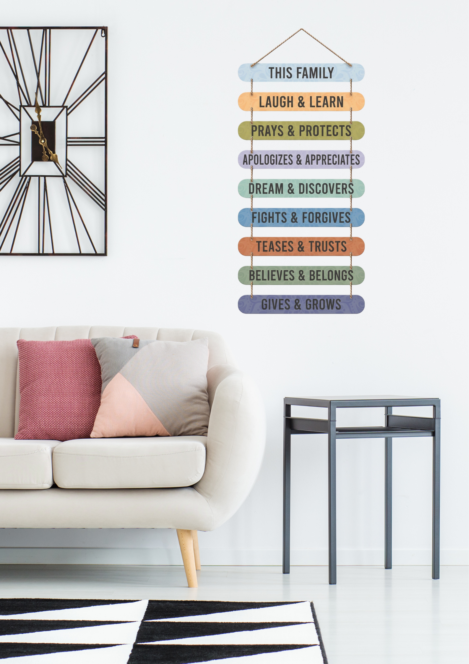 Quotes wall decor displayed in Living room 