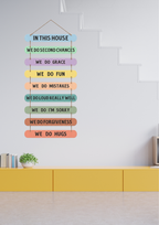 Quotes wall decor closeup detail