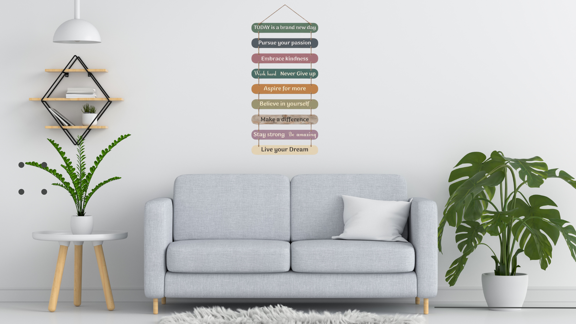 Quotes wall decor displayed in Living room 