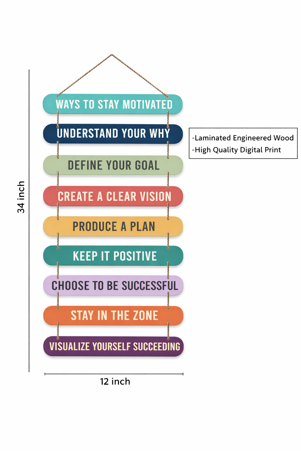 Quotes wall decor size reference