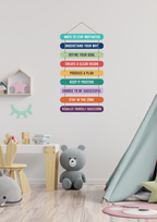 Quotes wall decor displayed in Kids room 