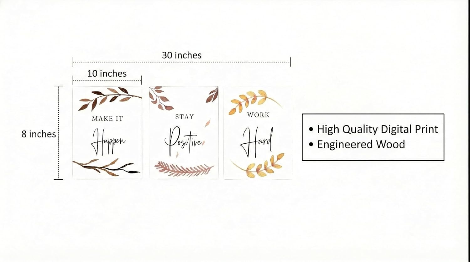 Quotes wall decor size reference
