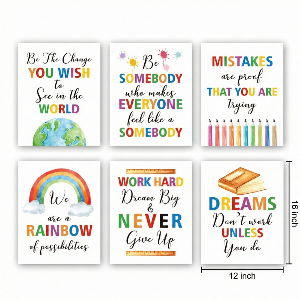 Positive Quotes wall decor size reference