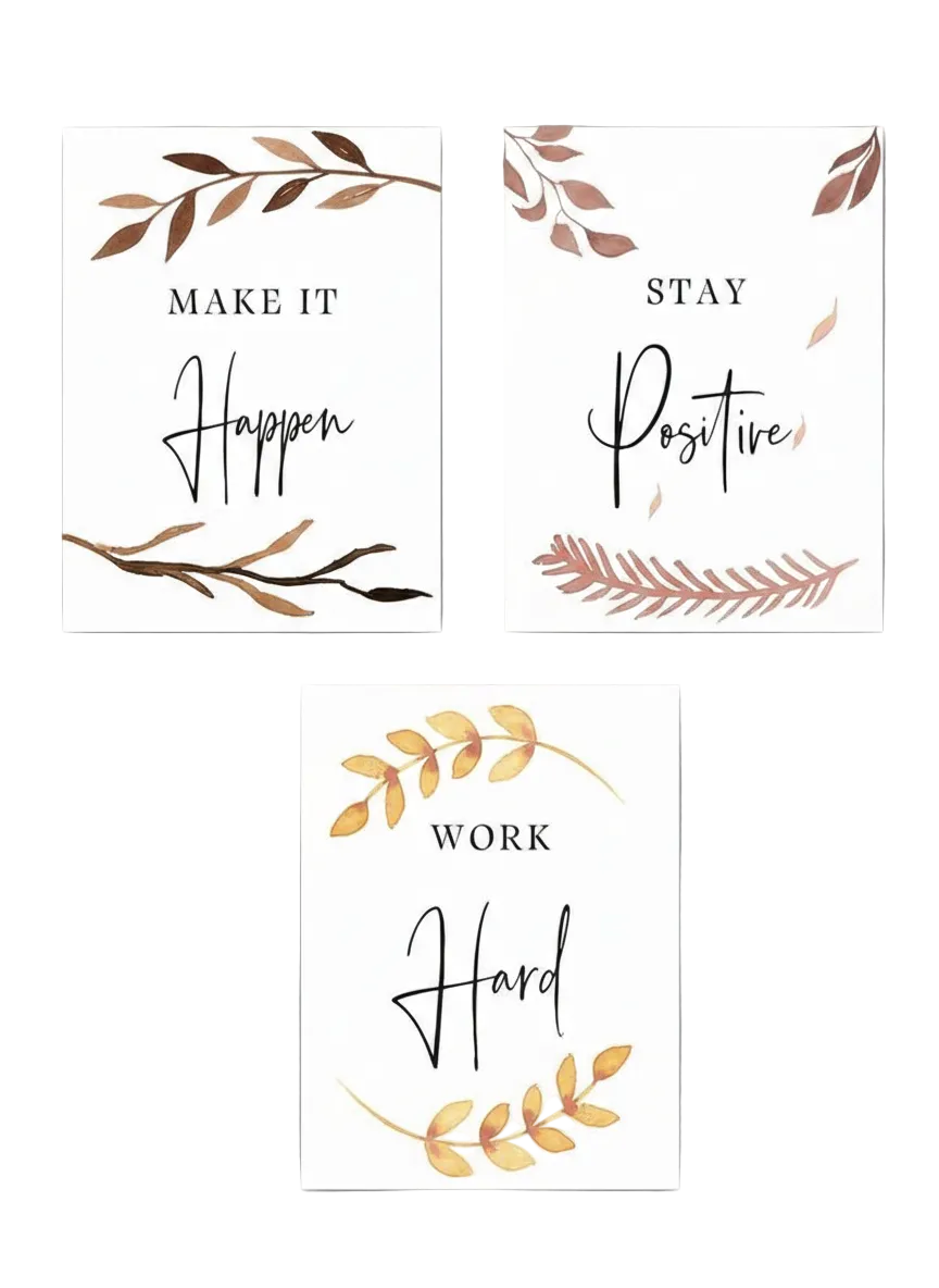 Positive Quotes wall decor Multi colour