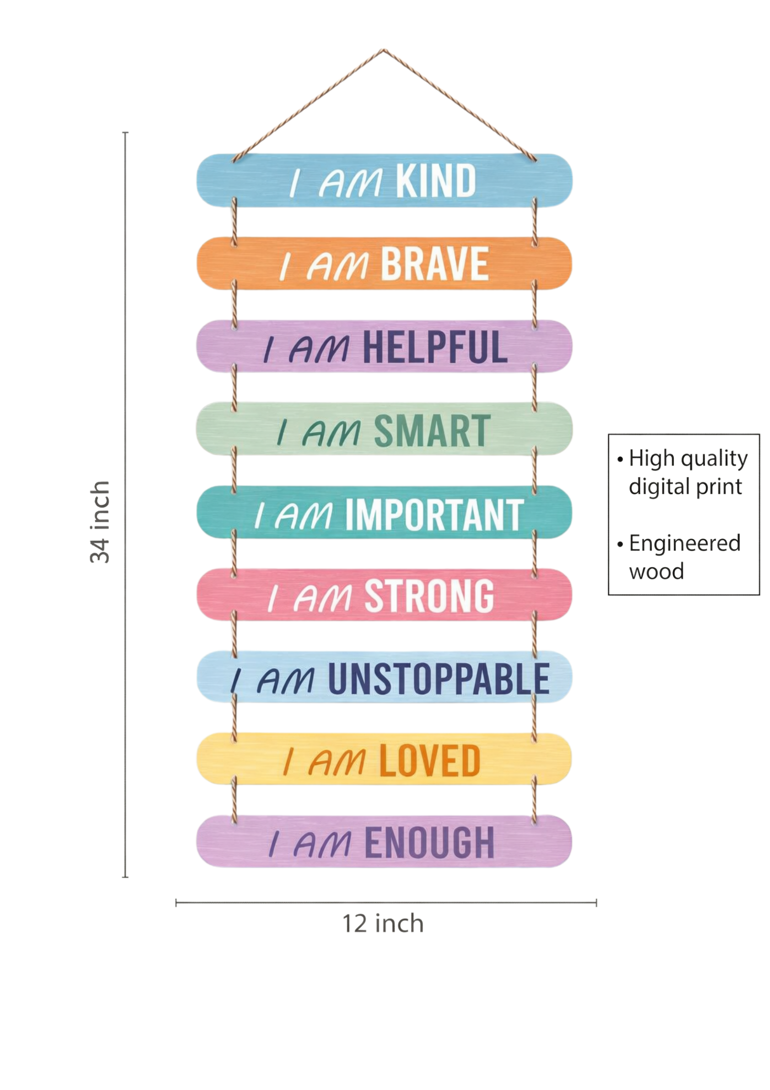 Quotes wall decor size reference