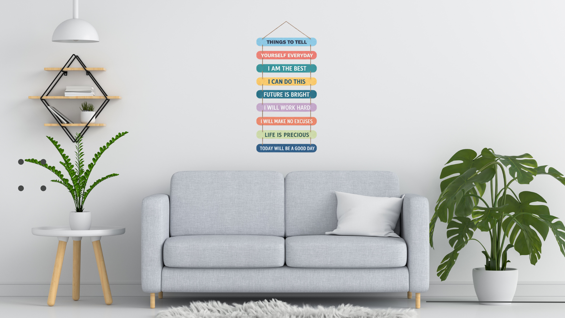 Quotes wall decor displayed in Living room 