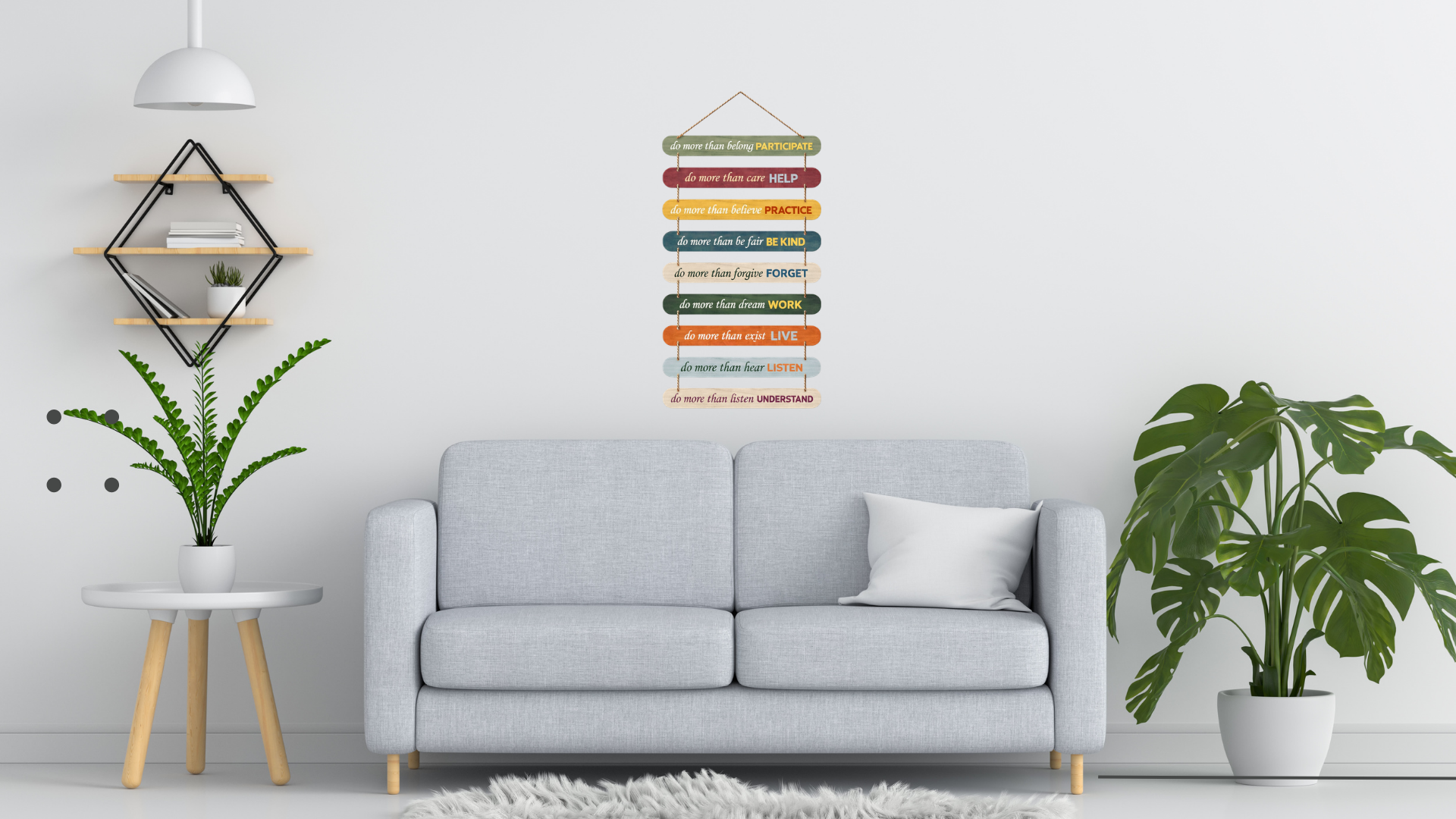 Quotes wall decor displayed in Living room 