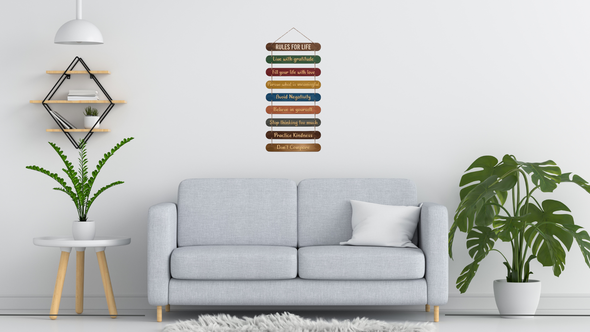 Quotes wall decor displayed in Living room 