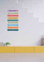 Quotes wall decor closeup detail