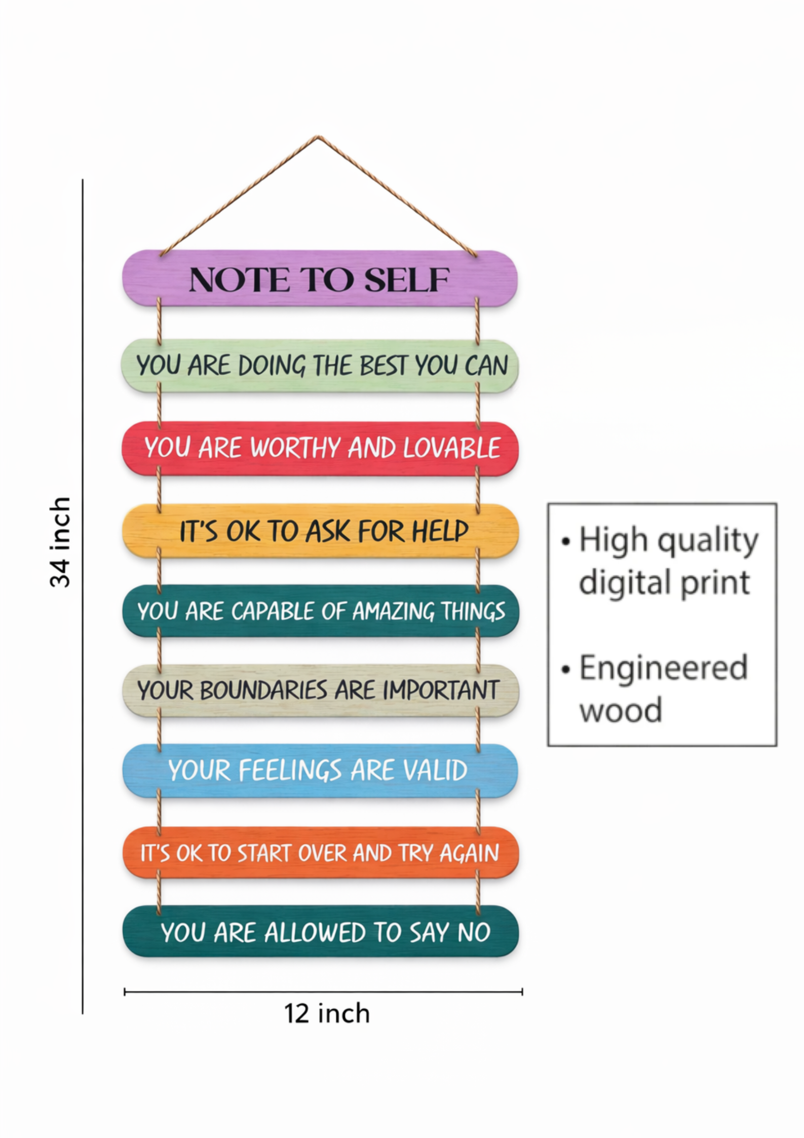 Quotes wall decor size reference