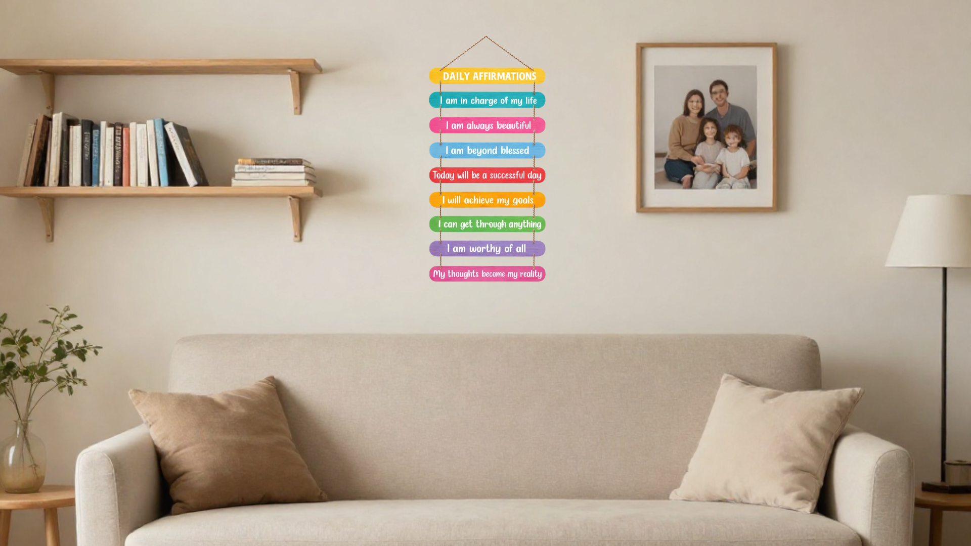 Quotes wall decor displayed in Living room 