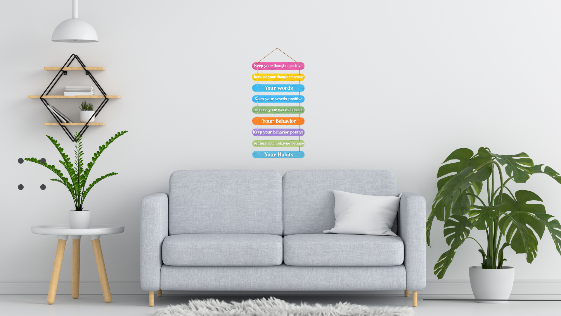 Quotes wall decor displayed in Living room 