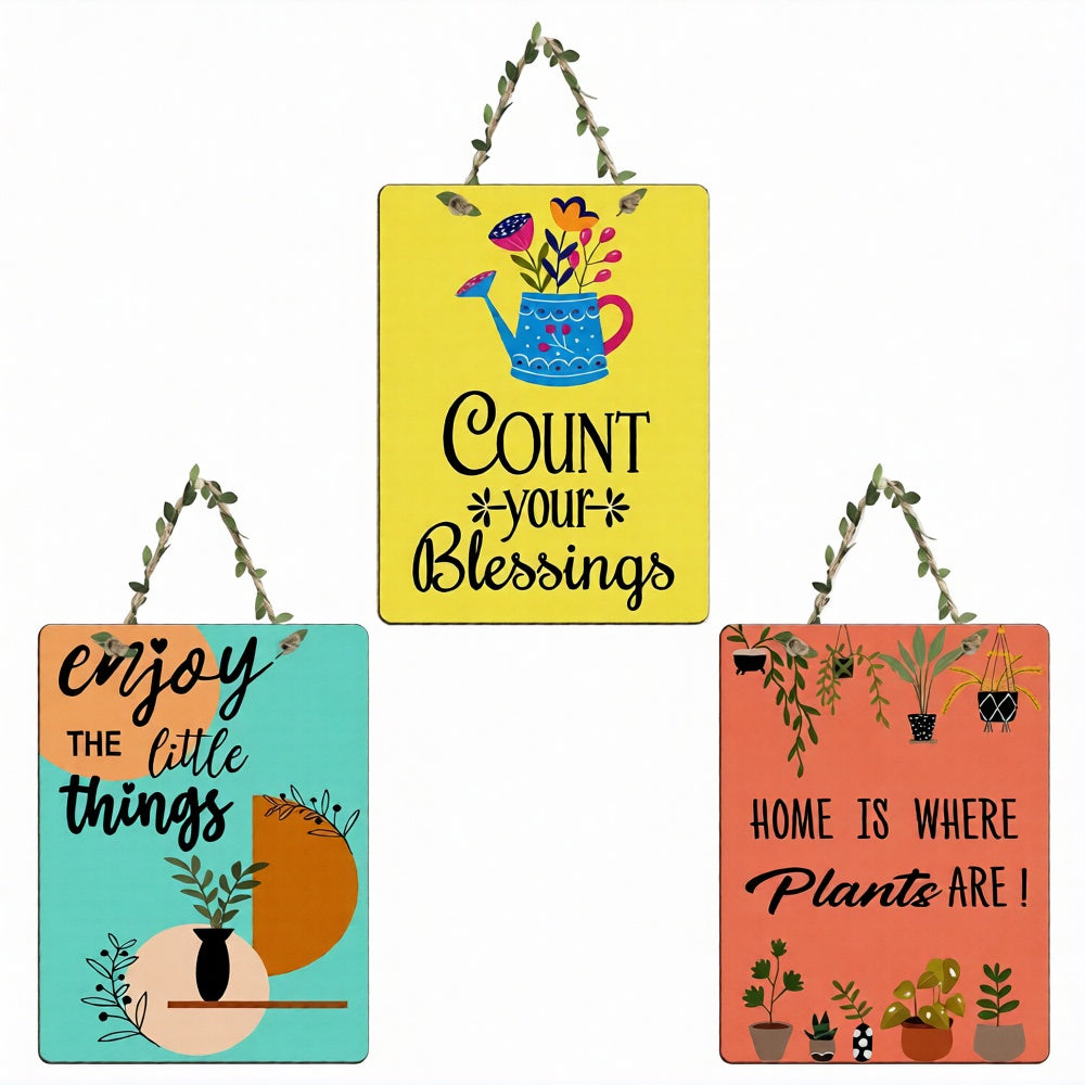 hanging plants quotes Positive Quote Wall Hanging