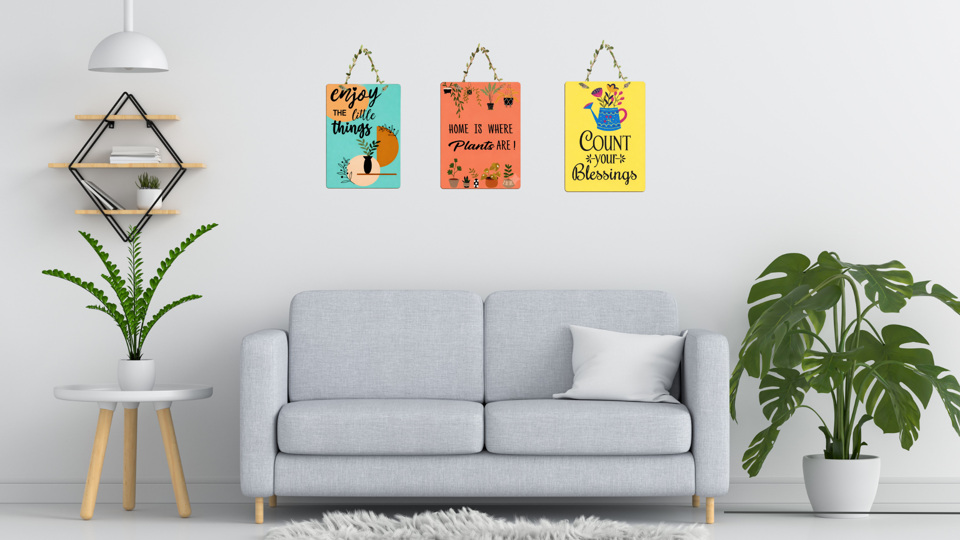 Quotes wall decor displayed in Living room 