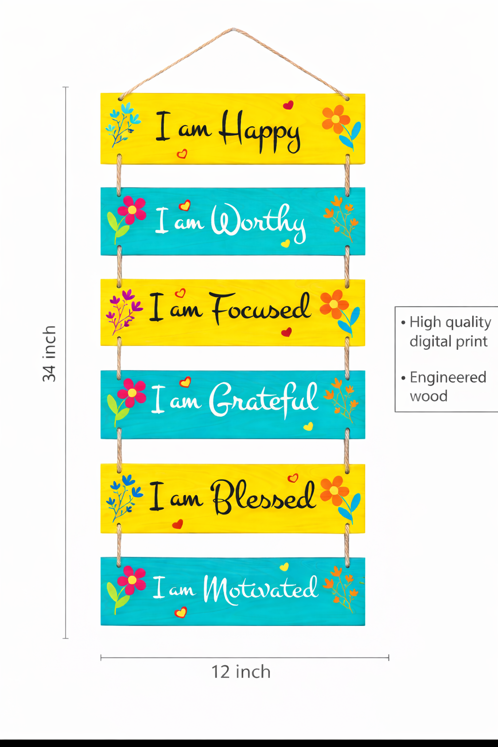 Quotes wall decor size reference
