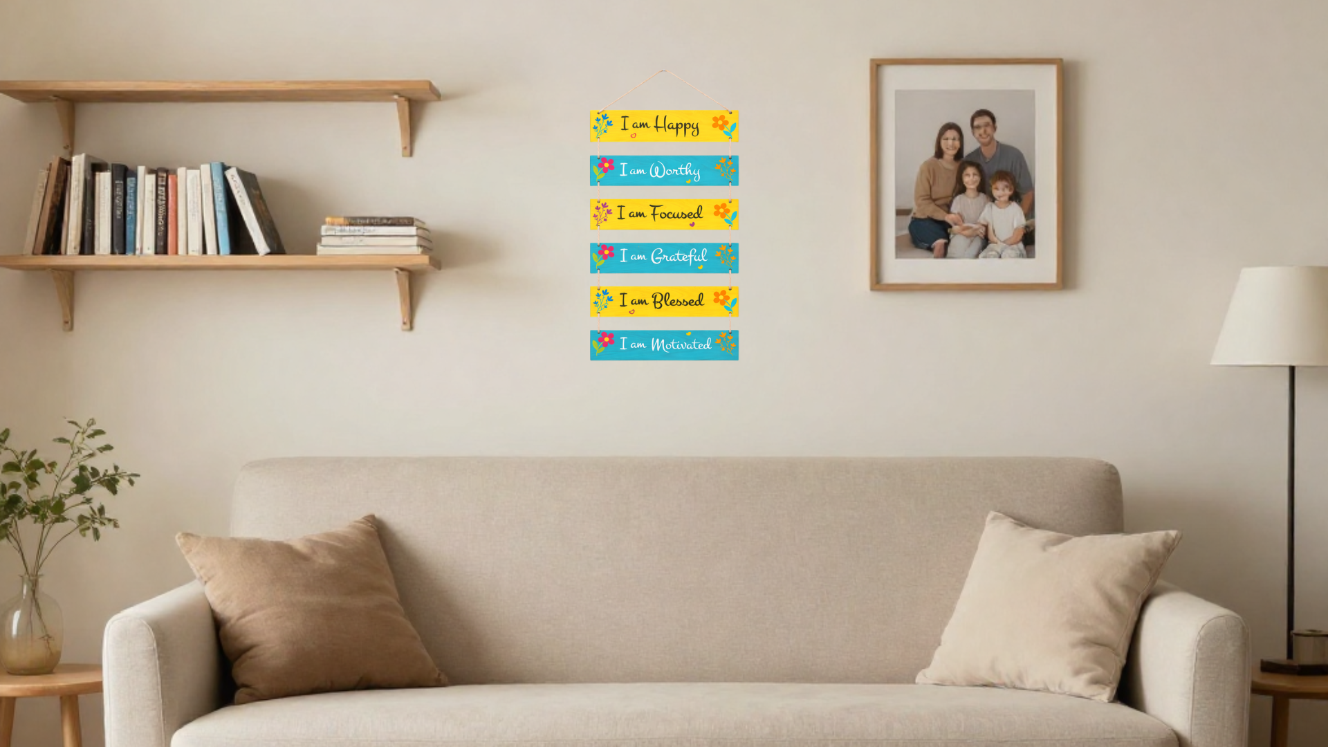 Quotes wall decor displayed in Living room 