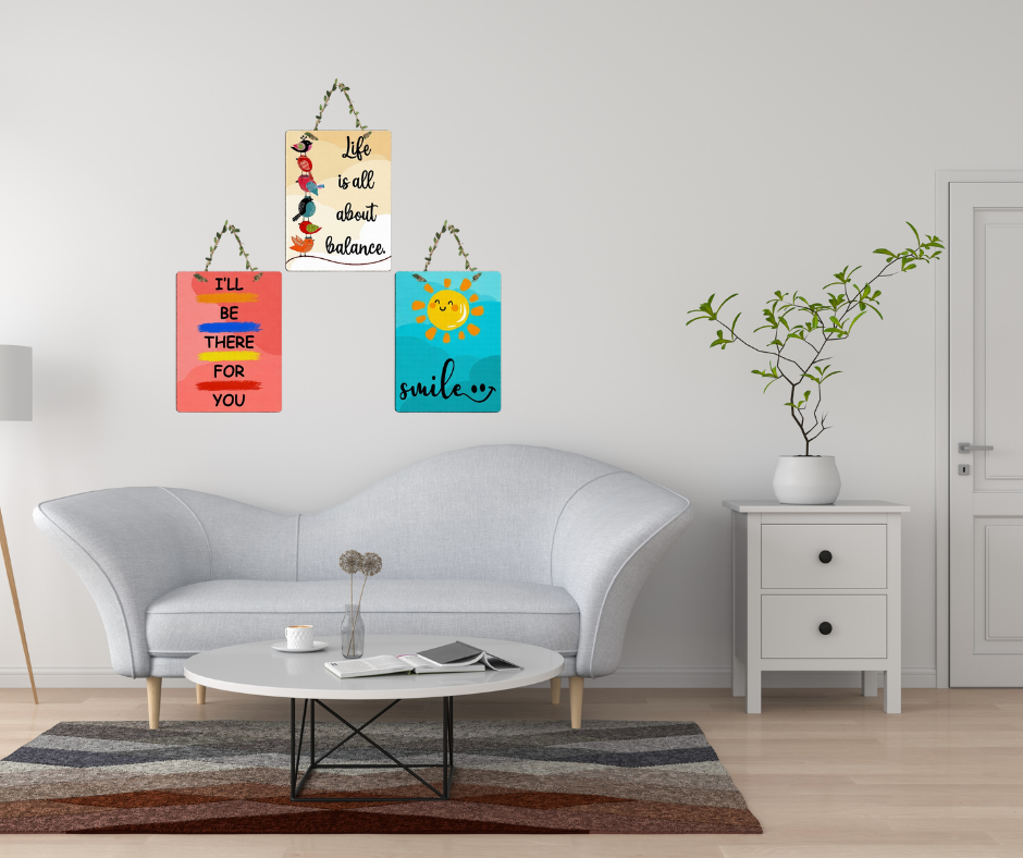 Quotes wall decor displayed in Living room 