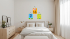 Quotes wall decor angled view