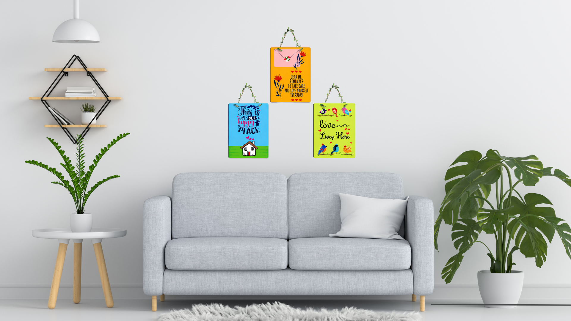 Quotes wall decor displayed in Living room 