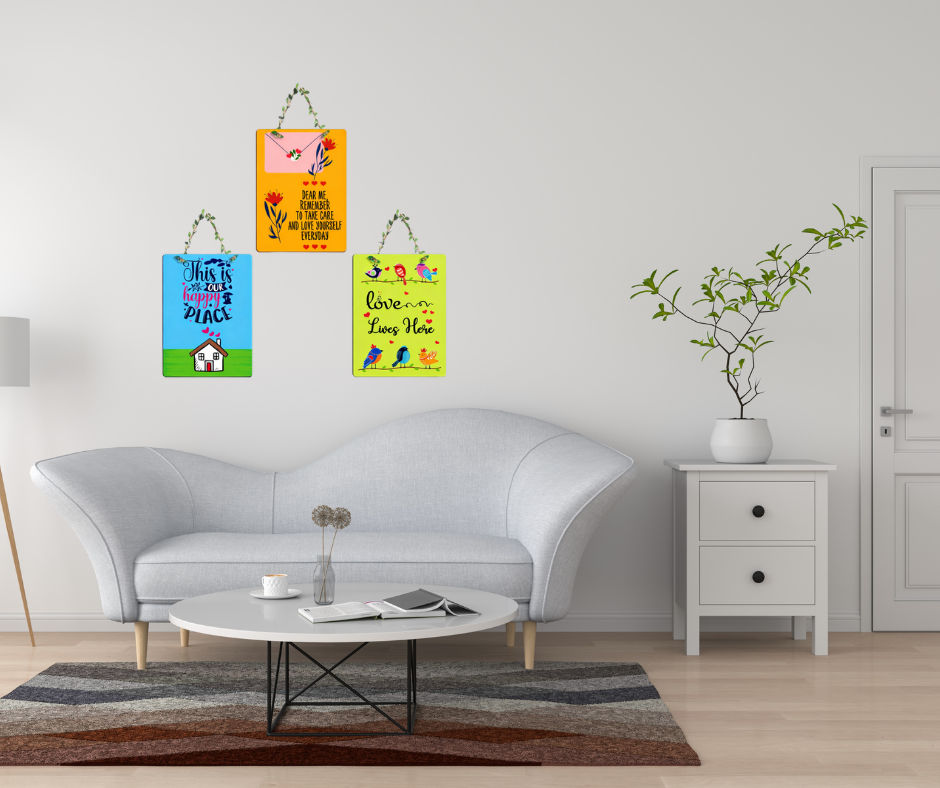 Quotes wall decor displayed in Living room 