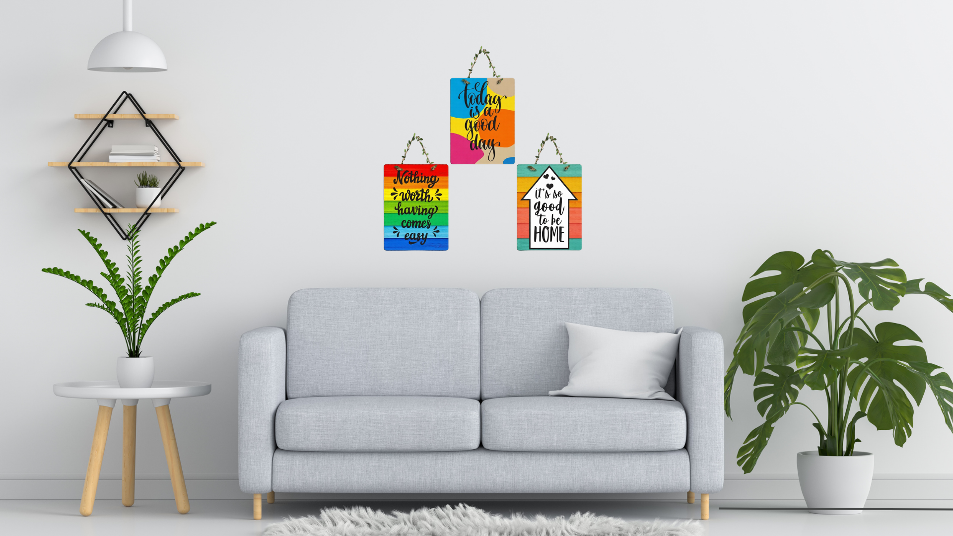 Quotes wall decor displayed in Living room 