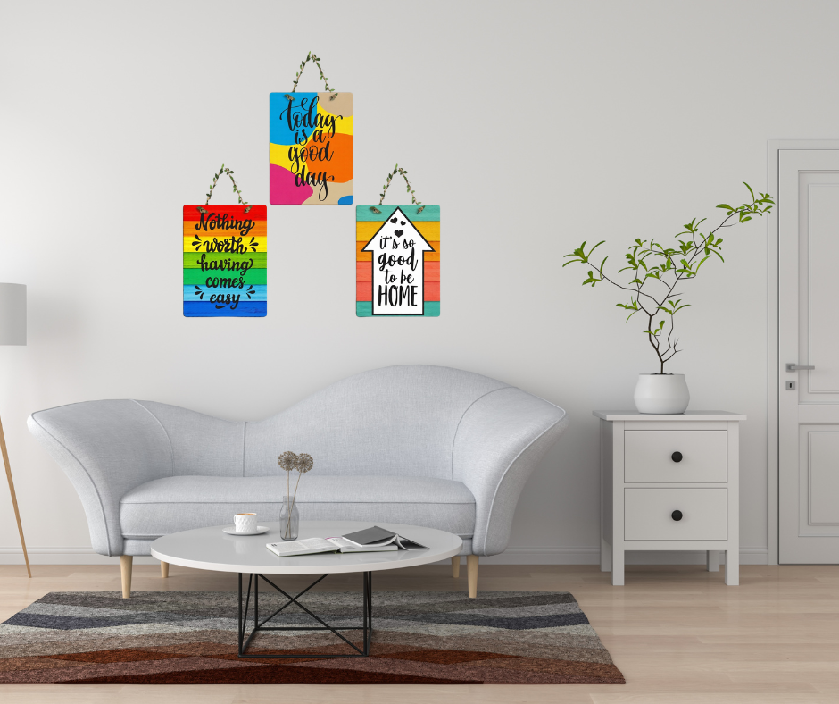 Quotes wall decor displayed in Living room 