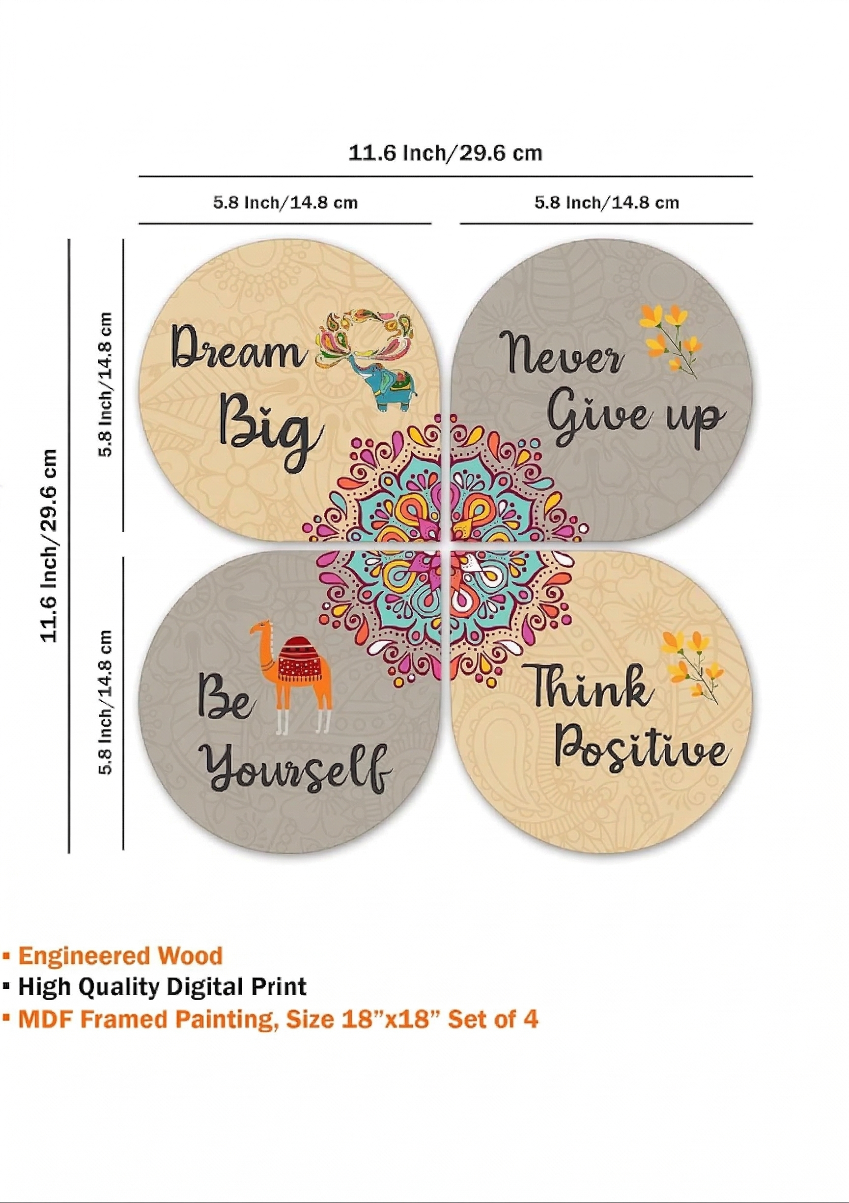 Quotes wall decor size reference