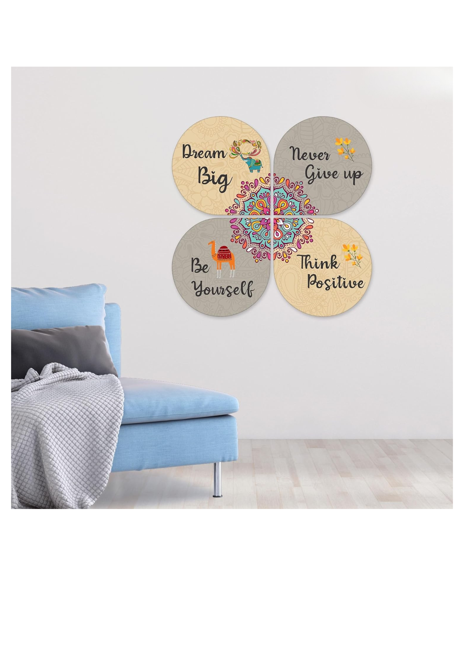 Quotes wall decor displayed in Living room 