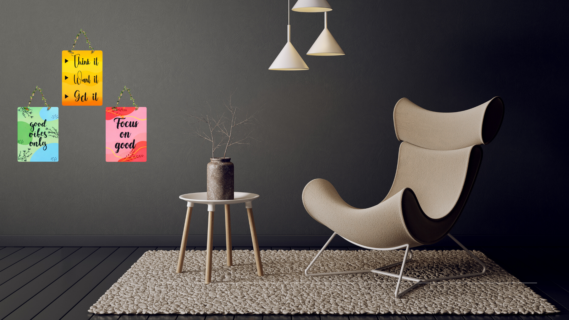 Quotes wall decor displayed in Living room 