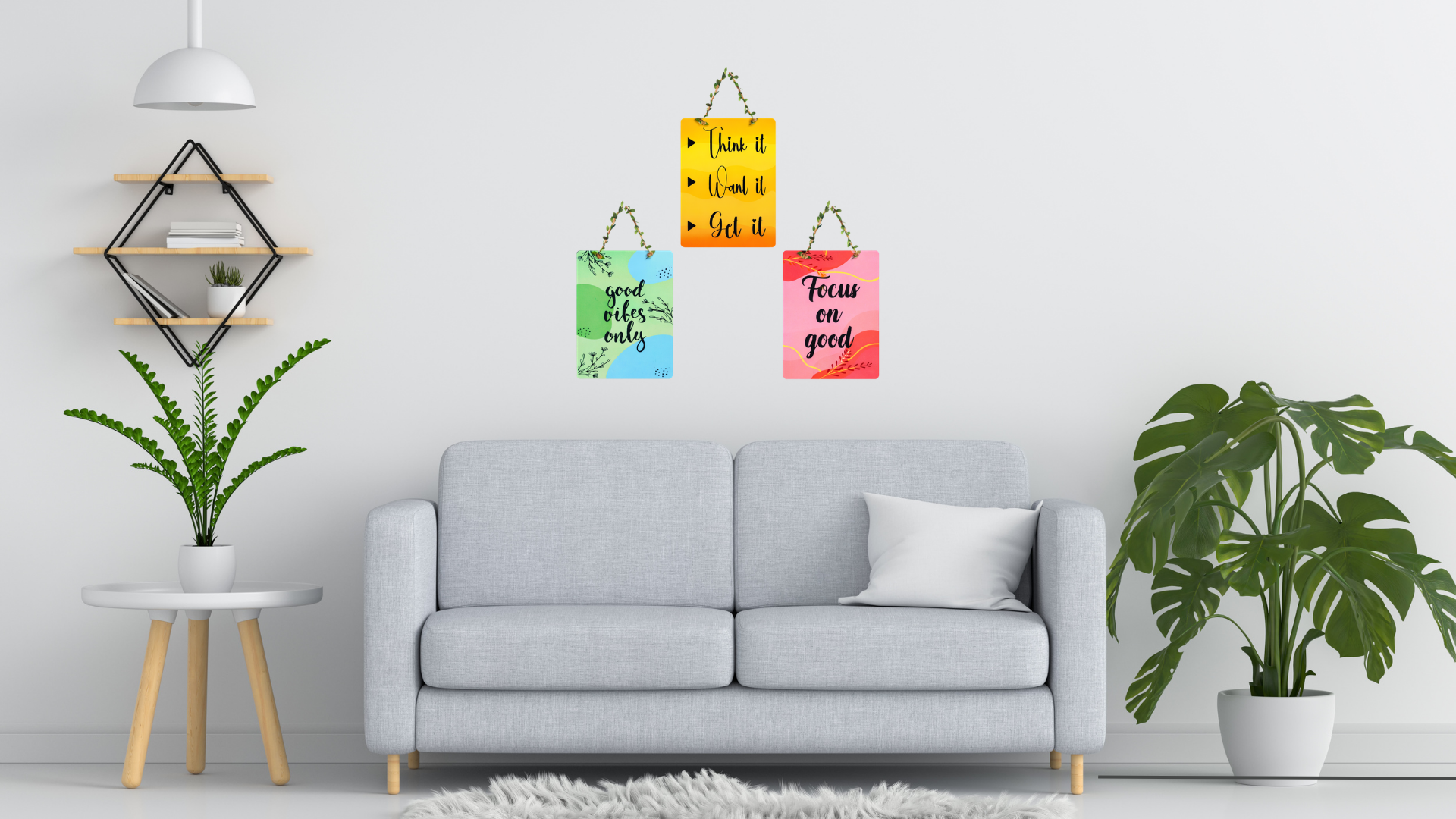 Quotes wall decor displayed in Living room 