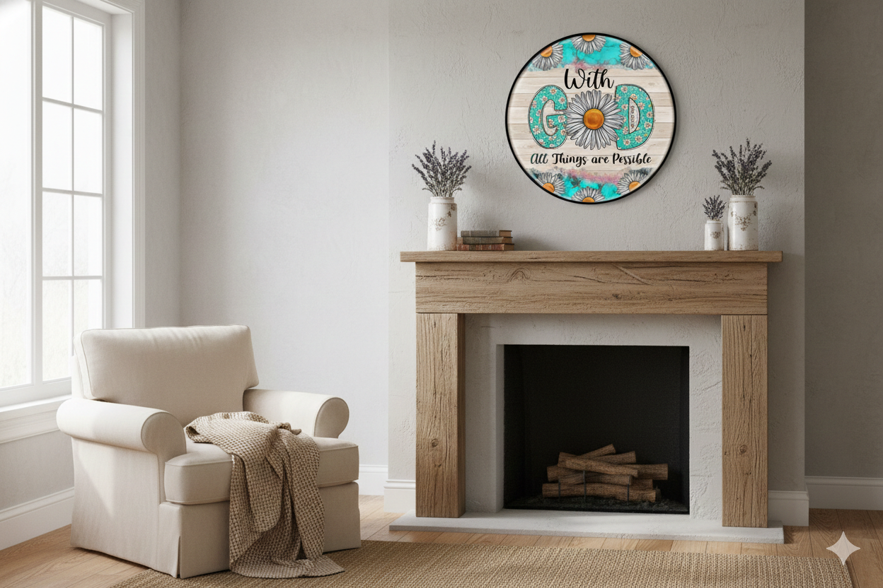 religious wall decor closeup detail