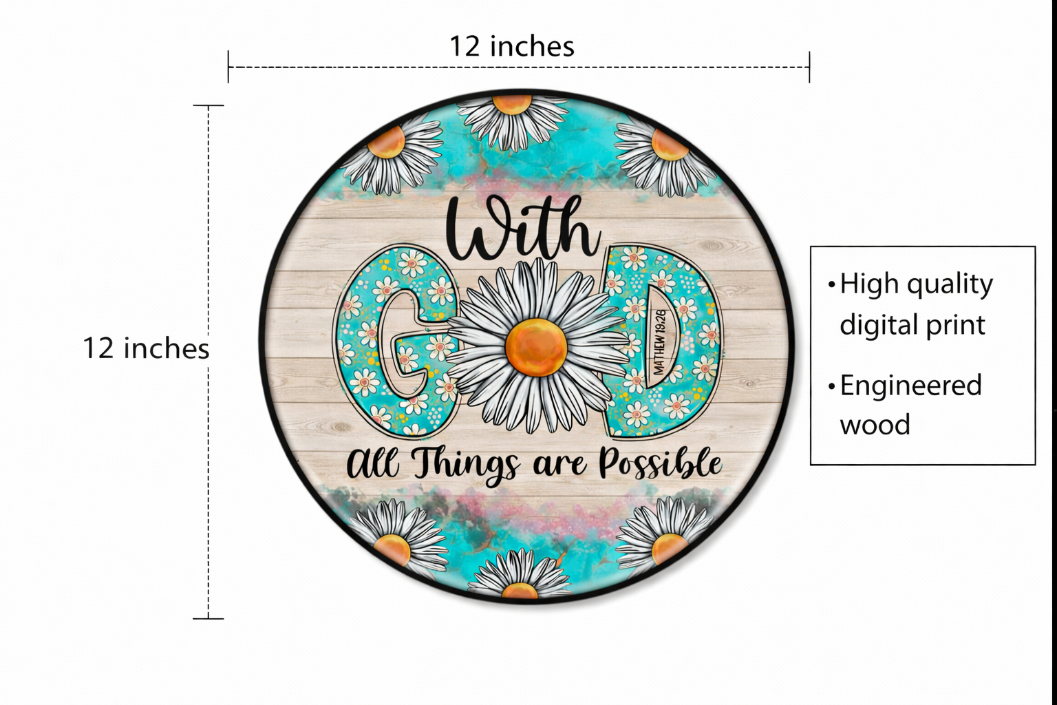 religious wall Decor size reference