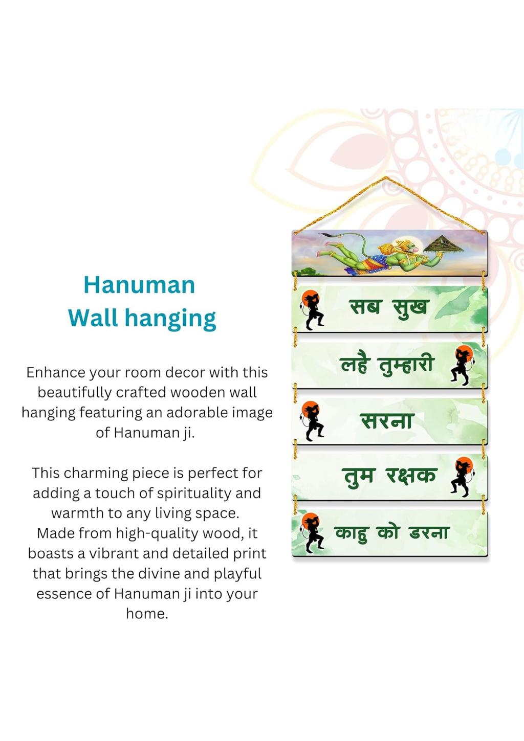 Hanuman wall Decor wall decor closeup detail