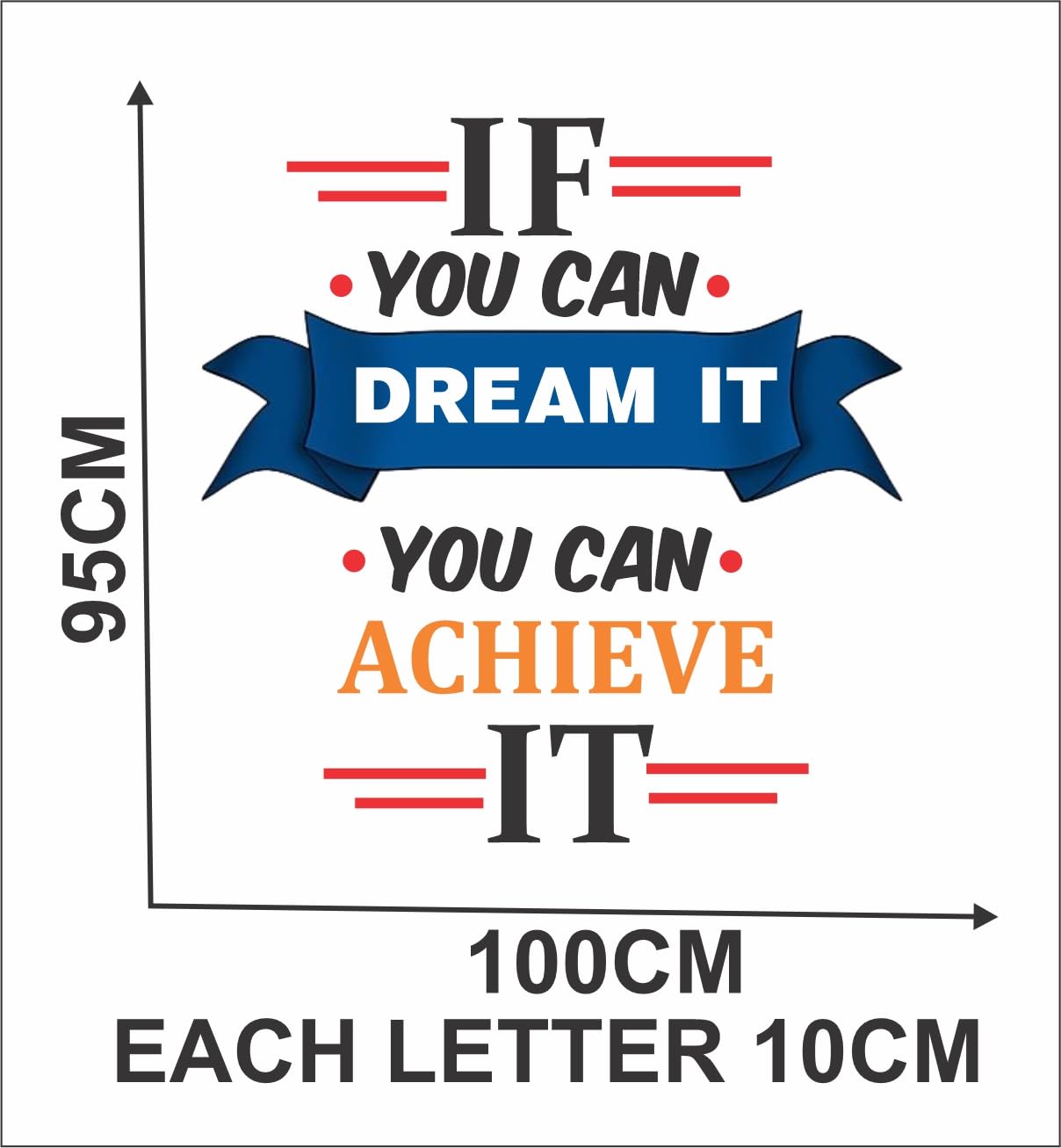 Wall Stickers wall decor size reference