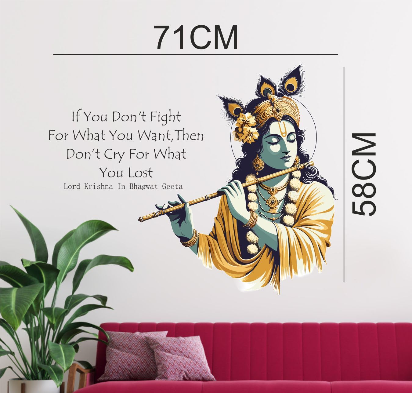 Wall Stickers wall decor size reference