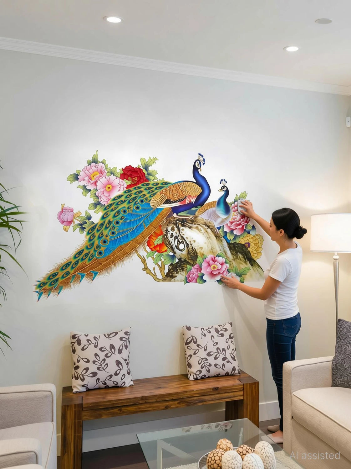 Wall Stickers wall decor angled view