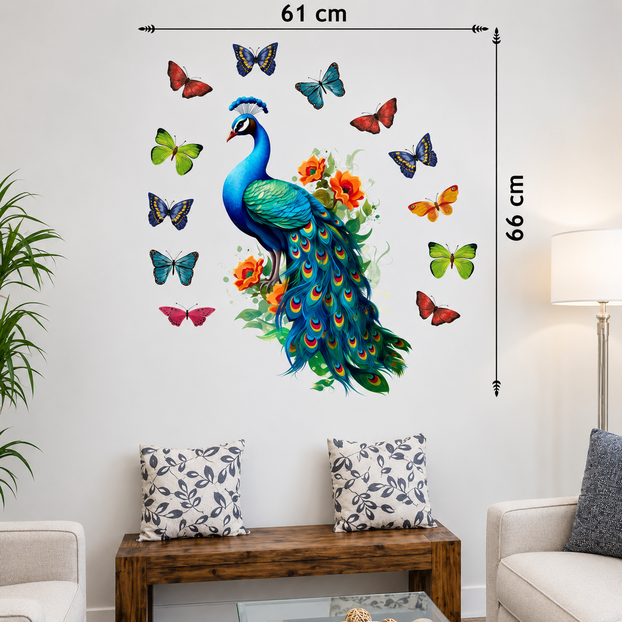 Wall Stickers wall decor size reference