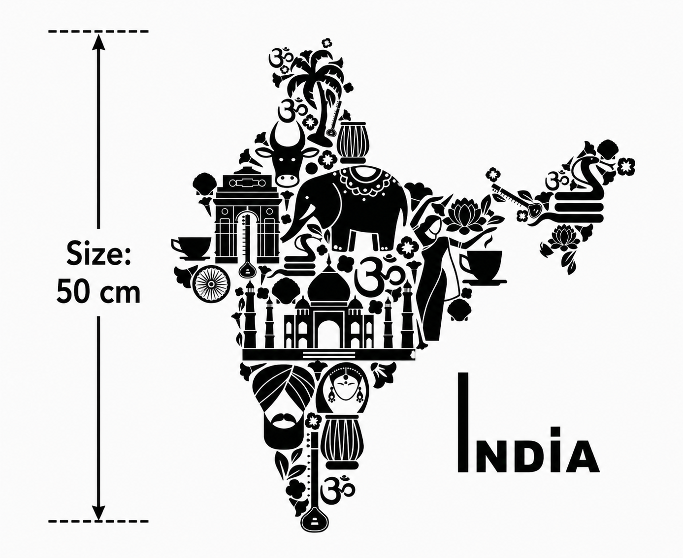Wall Stickers wall decor size reference