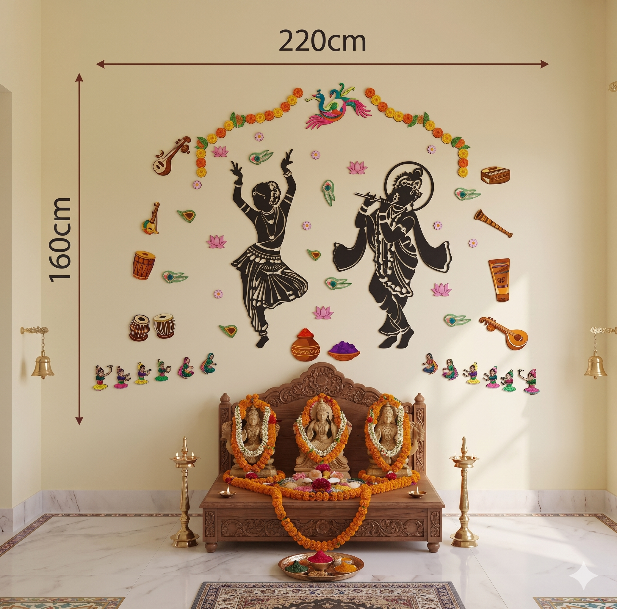 Wall Stickers wall decor size reference