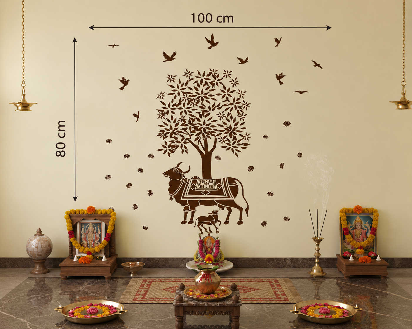 Wall Stickers wall decor size reference