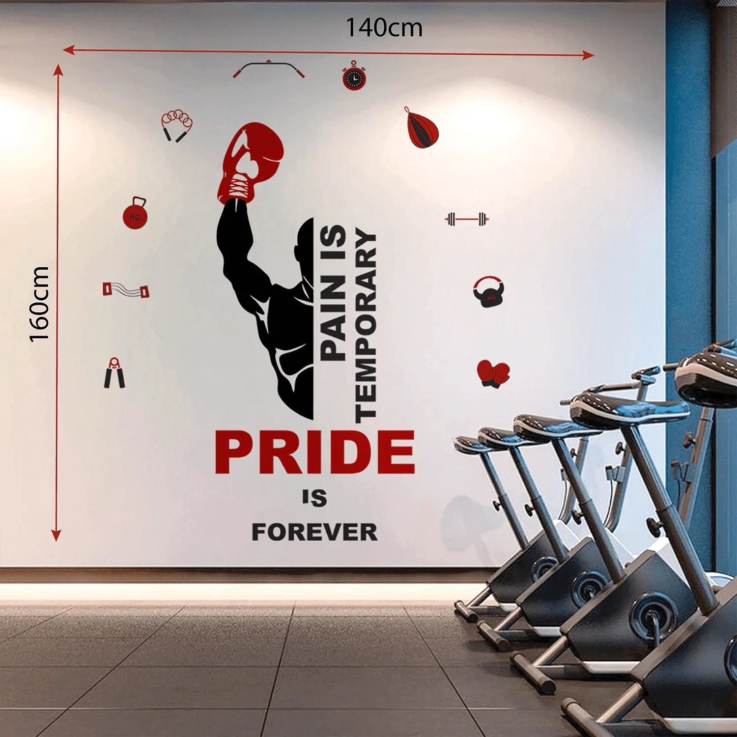 Wall Stickers wall decor size reference