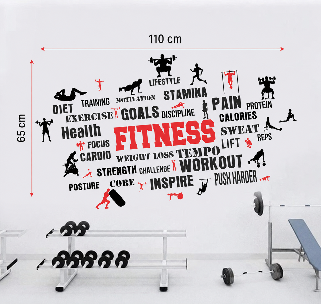 Wall Stickers wall decor size reference