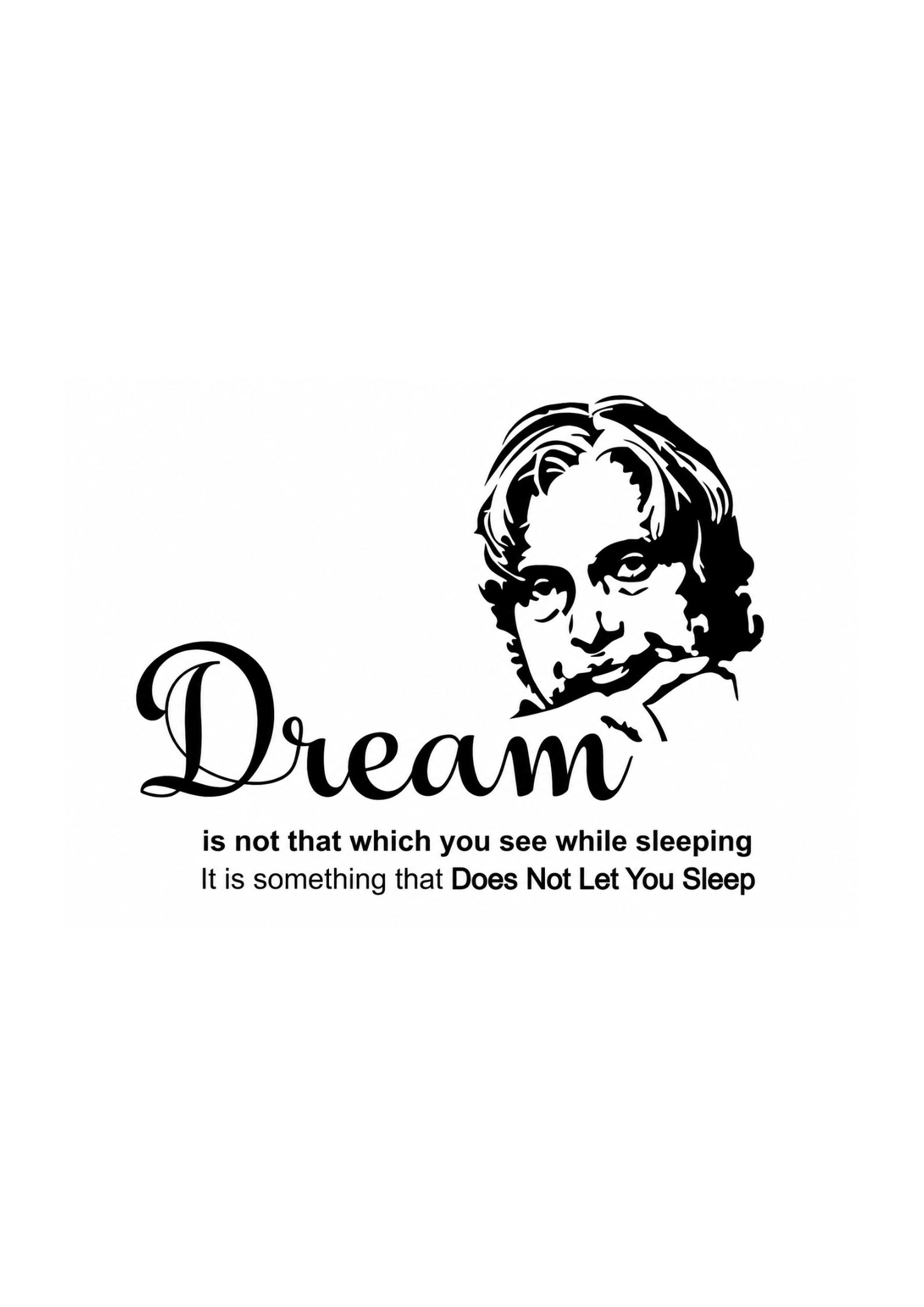 APJ Abdul Kalam Wall Stickers wall decor 24X28 Multi colour