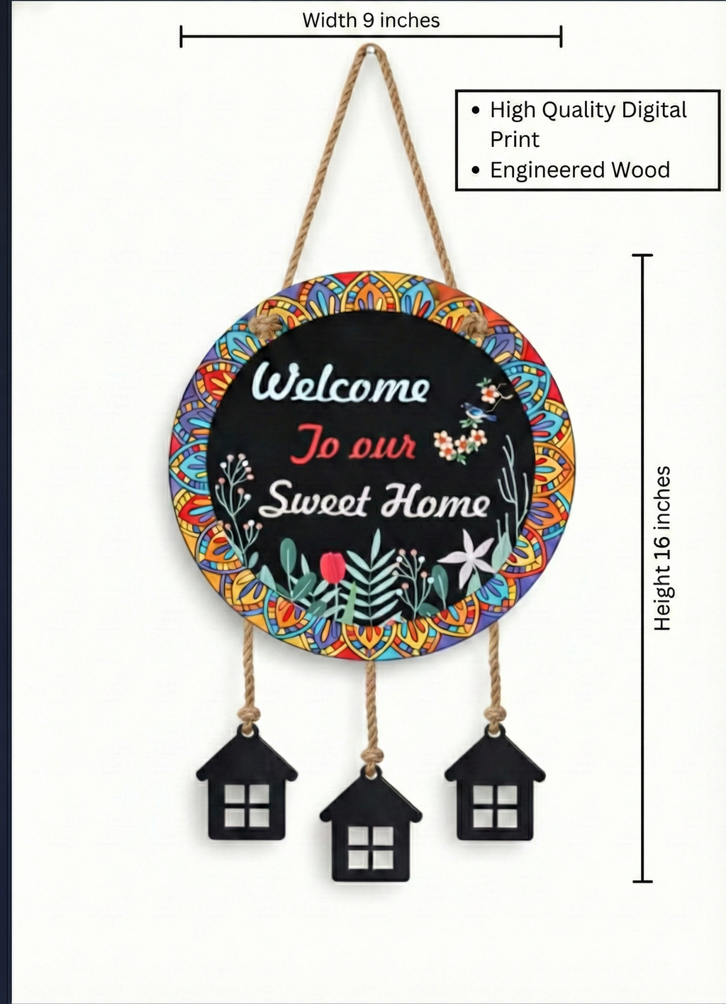 Entrance wall decor size reference