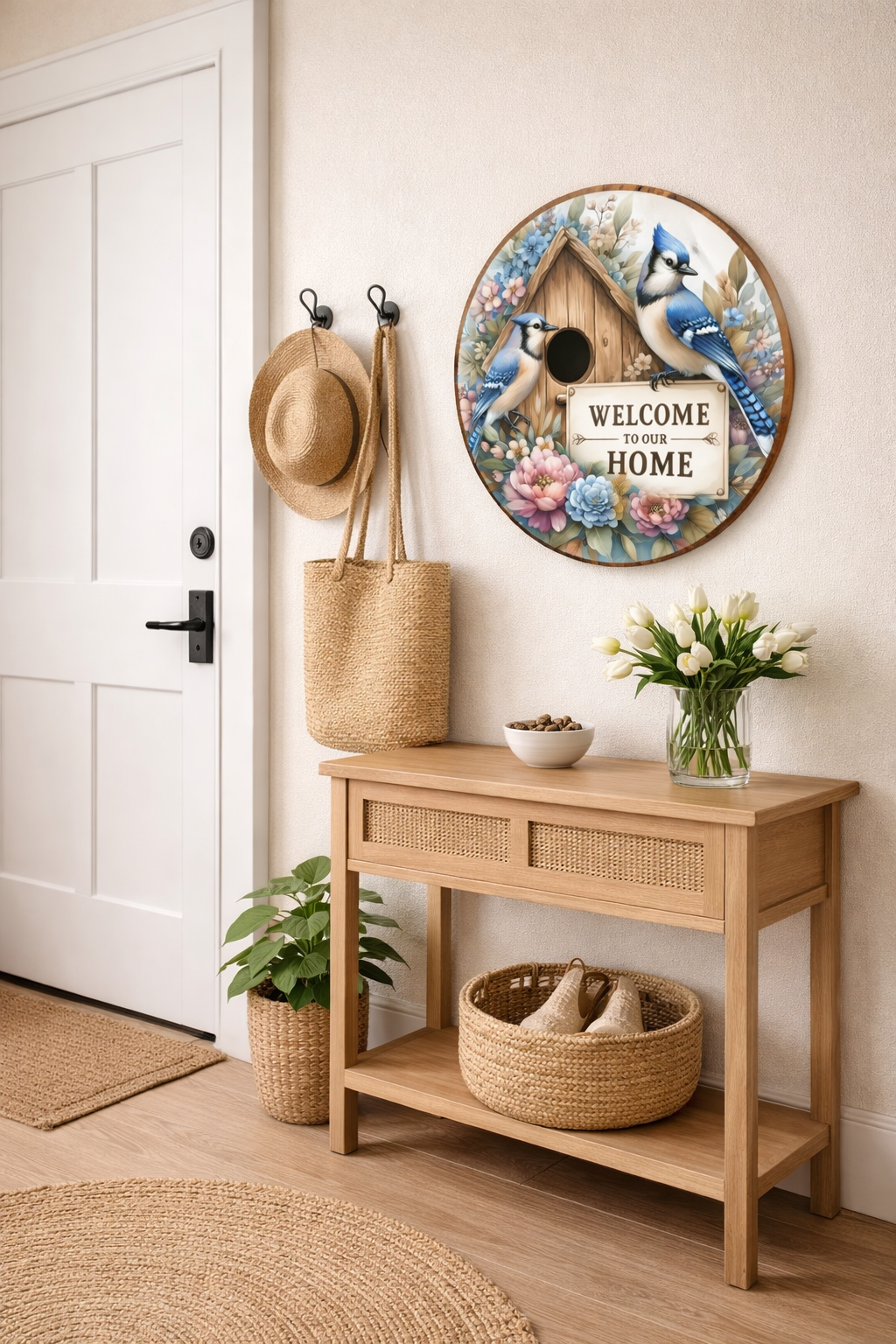 Welcome Home wall decor angled view